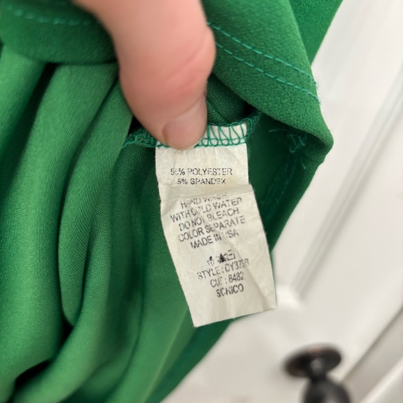 Ces Femme Green Shift Dress | Women’s Small | Flutter Sleeve Sheath - Picture 6 of 10